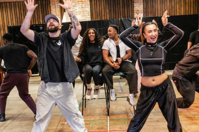 L R Connor Wilkins, Alexandra Burke, Miles Anthony Daley, Oskarina O’Sullivan in rehearsals for I'M EVERY WOMAN THE CHAKA KHAN MUSICAL, Credit Danny Kaan L R Connor Wilkins, Alexandra Burke, Miles Anthony Daley, Oskarina O’Sullivan in rehearsals for I'M EVERY WOMAN THE CHAKA KHAN MUSICAL, Credit Danny Kaan