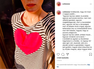 Tatár Csilla, műsorvezető és riporter (forrás: Instagram)